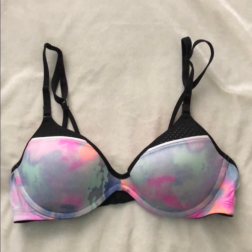 Victoria’s secret PINK rainbow cloud push up bra